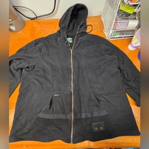 Lauren Jean Co. Ralph Lauren Black Full-zip Sweatshirt With Hood Plus Size 3X